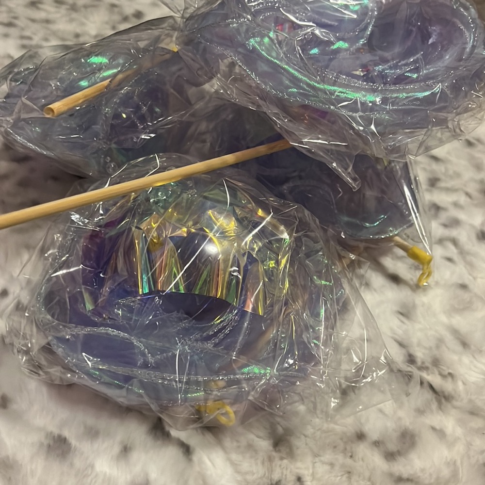 Jellyfish light ๐ชผ๐ PURPLE light up holographic 3 modes clear beads hanging - Picture 10 of 13